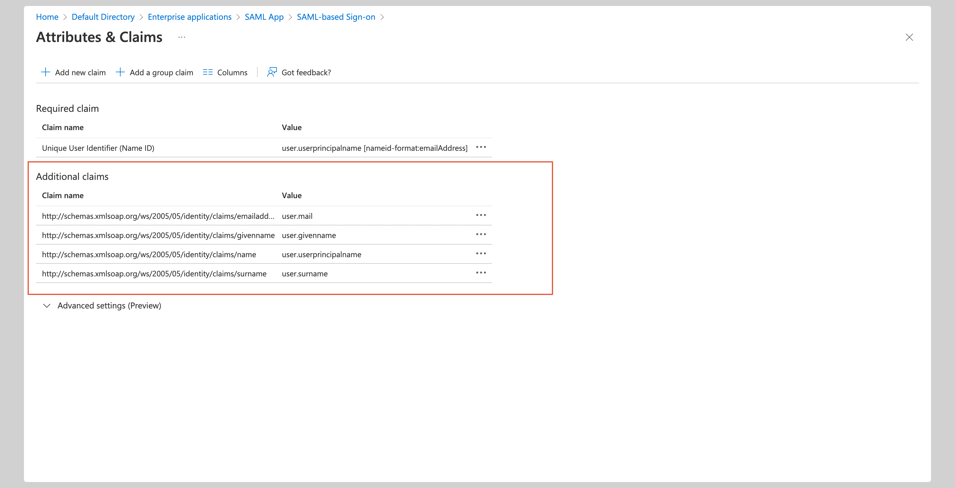 Microsoft Entra ID SAML Step 8